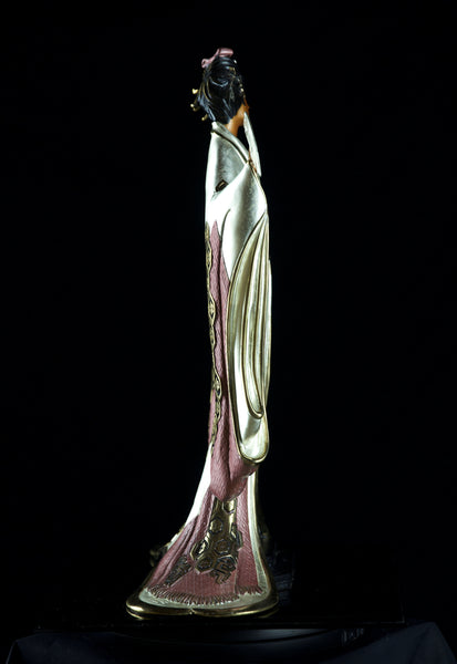 Erte Madame Butterfly Bronze Sculpture Art Deco Signed