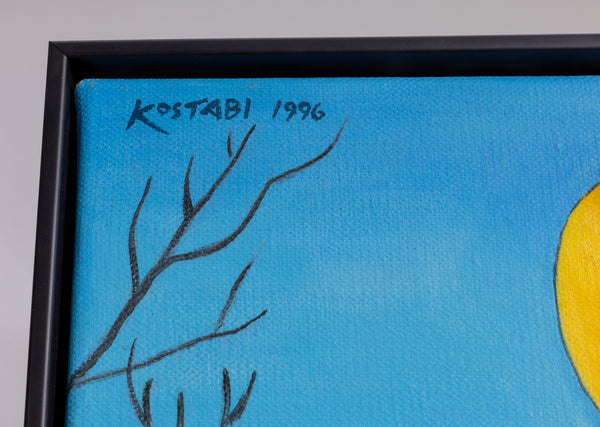 Mark Kostabi Point of Departure Blue Signed Origianl Painting