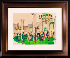 LeRoy Neiman, Original Authentic Water Color Painting Hotel Party