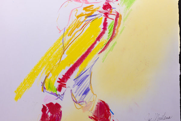 LeRoy Neiman Original Pastel Painting Joe Montana Superbowl 1989 Original COA