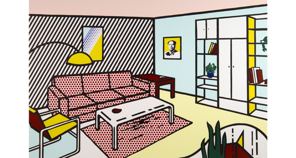 Roy Lichtenstein Modern Room 1990 Woodcut and Screenprint Signed Lithograph