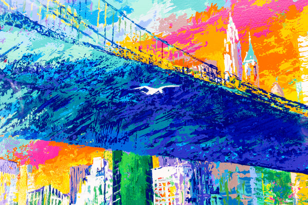 LeRoy Neiman Brooklyn Bridge Serigraph Signed Contemporary Art