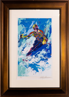 LeRoy Neiman Signed Skier Serigraph Contemporary Sports Art