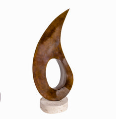 Leonardo Nierman - Music Note Bronze Sculpture Signed Contemporary