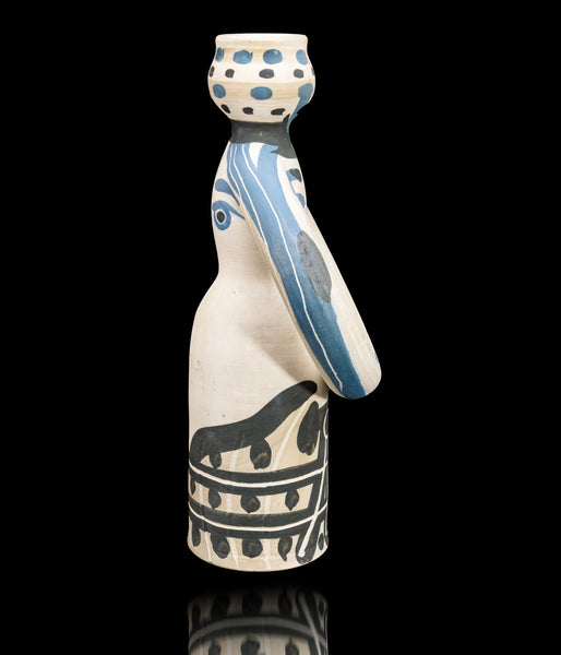 Pablo Picasso Authentic Signed Ceramic Lampe Femme (Woman Lamp Vase) Unique Variant of A.R. 298