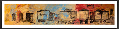 Purvis Young Extra Large 8' Signed Original Prosperity Painting on Plywood with Foundation COA