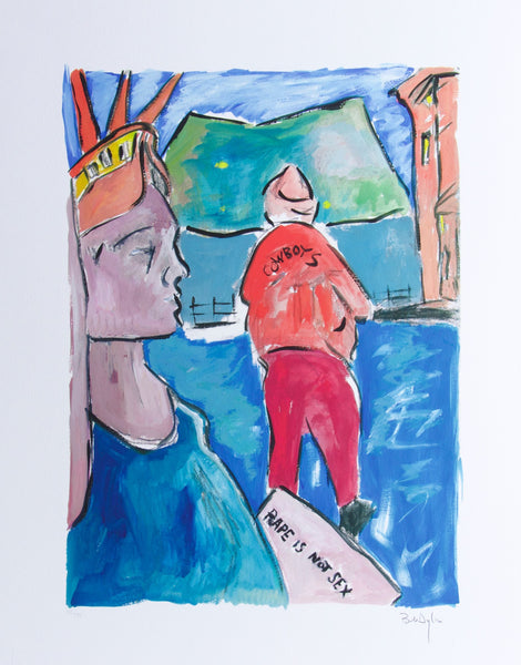 Bob Dylan Statue of Liberty Signed Giclee Etching - Contemporary Art