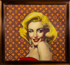 Steve Kaufman Marilyn Monroe Louis Vuitton LV Oil Painting Purse Bag Trunk