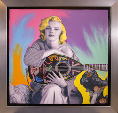 Steve Kaufman Marilyn Monroe Signed Original Oil Painting Rock and Roll Pop Art