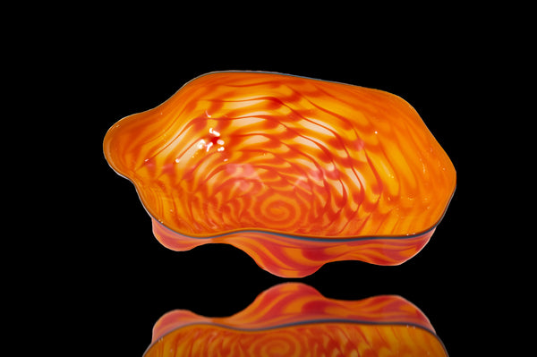 Dale Chihuly Tiger Lily Seaform Pair Hand Blown Glass Art Sculpture