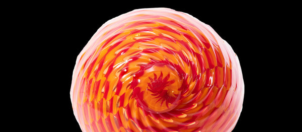 Dale Chihuly Tiger Lily Seaform Pair Hand Blown Glass Art Sculpture