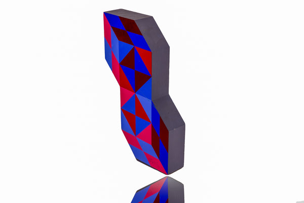 Victor Vasarely Stele (Double Hexagon) Painted Wood Contemporary Sculpture