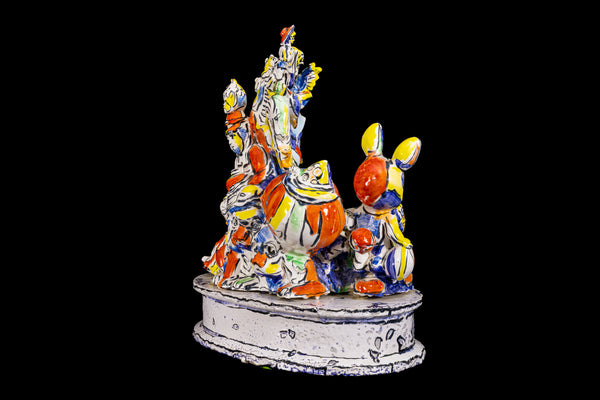 Viola Frey Glazed Ceramic Figural Group Foundation Authenticated Contemporary Sculpture