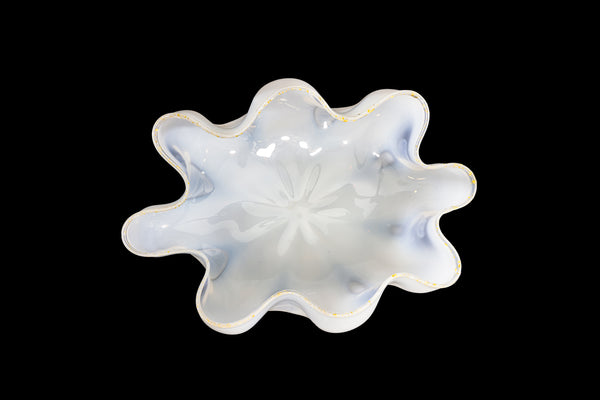 Dale Chihuly Original One of a Kind Golden Putti in White Seaform Glass