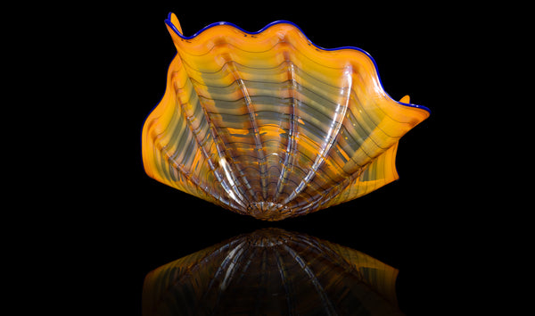 Dale Chihuly Signed Wild Poppy Persian Hand Blown Glass Contemporary Art