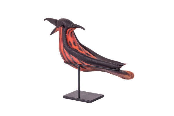 William Morris Original Signed Hand Blown Glass Bird Finial Contemporary Art Sculpture